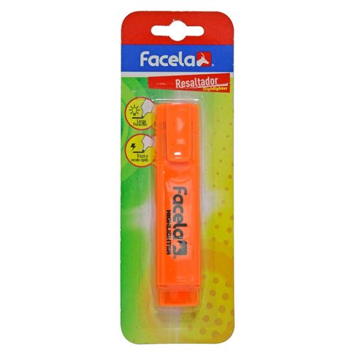 Resaltador Facela Plus Naranja Bl 1U