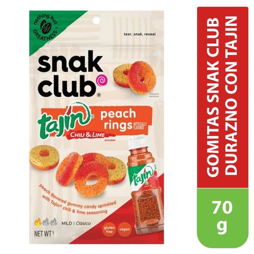 Gomitas Snak Club Durazno Con Tajin 70gr