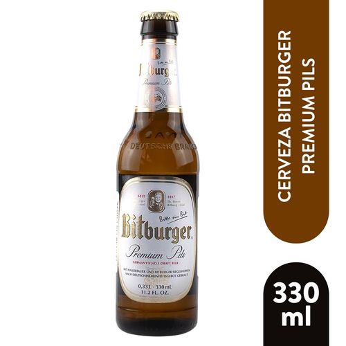 Cerveza Bitburger Premium Pils - 330 ml