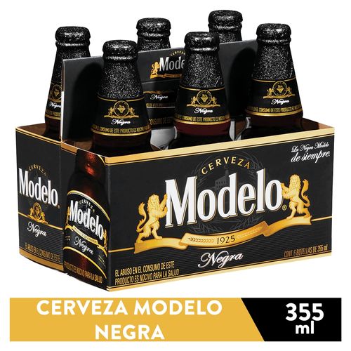 6 Pack Cerveza Negra Modelo Vidrio - 335ml