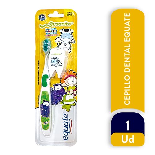 Cepillo De Dientes Infantil Textura Suave Marca Equate Gusanito Y Cobertor - 1 Unidad