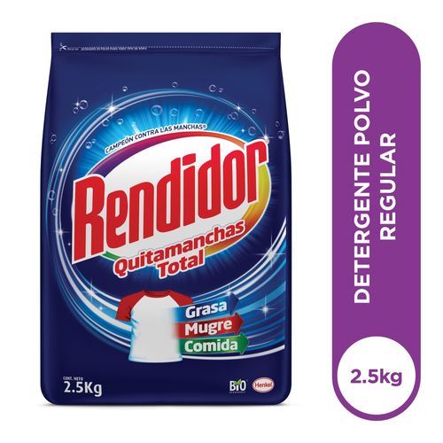 Detergente en polvo Rendidor quita manchas total  - 2.5 kg