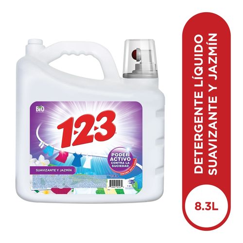 Detergente Líquido 123 Suavizante Jazmín - 8.3Lt