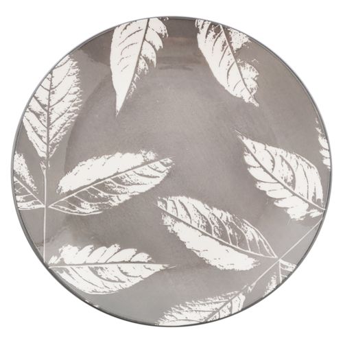 Ms Plato Postre De Porcelana 7.5 Gris