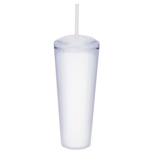 Ms Vaso Plastico Doble Pared Pajilla 700