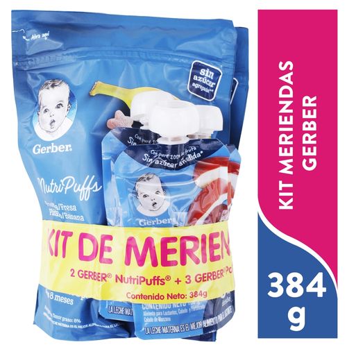 Pack Gerber 2nutripuf Snack3pouch 384 G
