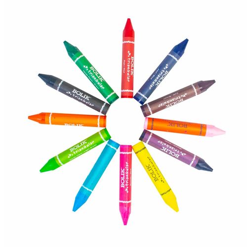 Crayones Bolik de cera triangular jumbo  - 12 Uds