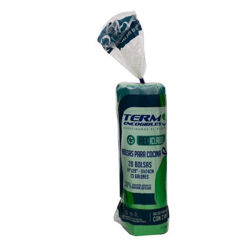 Bolsa Para Basura Termo Con Cinta Grande Verde 20 Unidades