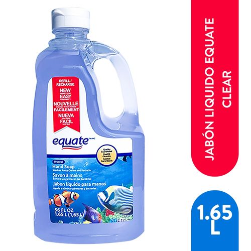 Jabón Líquido Para Manos Marca Equate Clear Repuesto -1650 ml