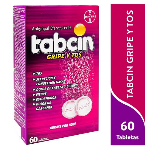 Tabcin Adulto Efervecente Gripe Y Tos Caja X 60 Tabletas - Precio Indicado por Unidad -