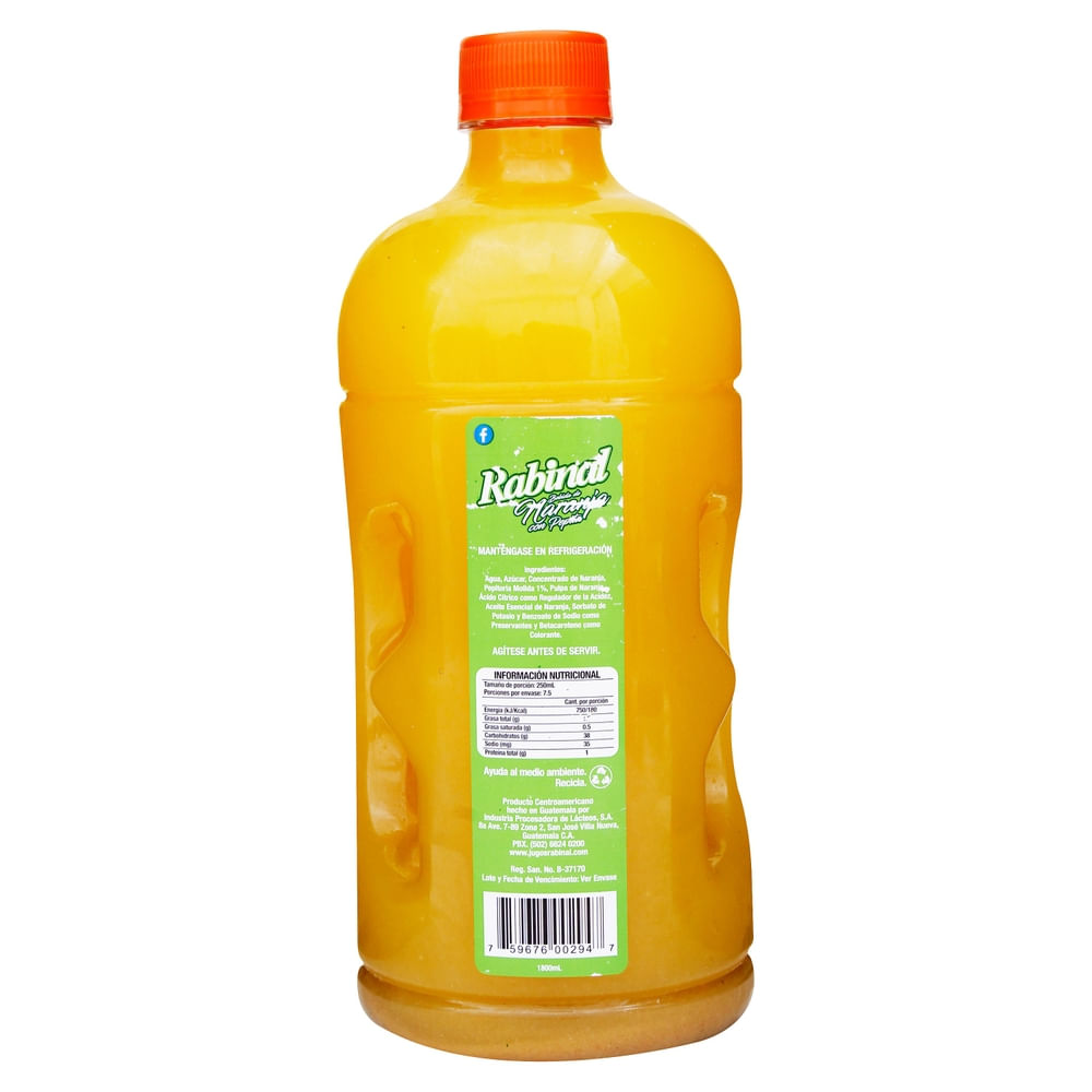 Comprar Jugo Rabinal de naranja con pepita - 1800 ml | Walmart Guatemala