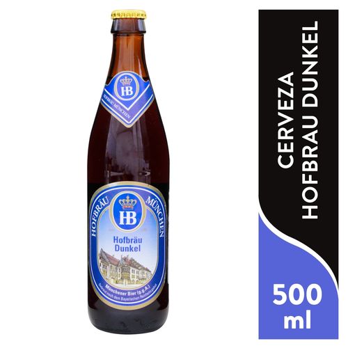 Cerveza Hofbreau Dunkel Botella - 500 ml