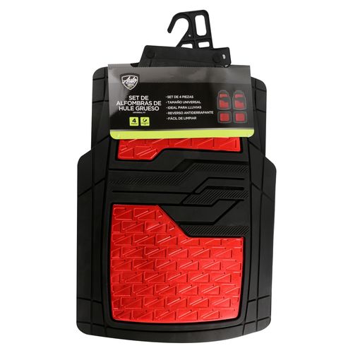 Alfombras Auto Drive Pvc color rojo - 4 Pzas