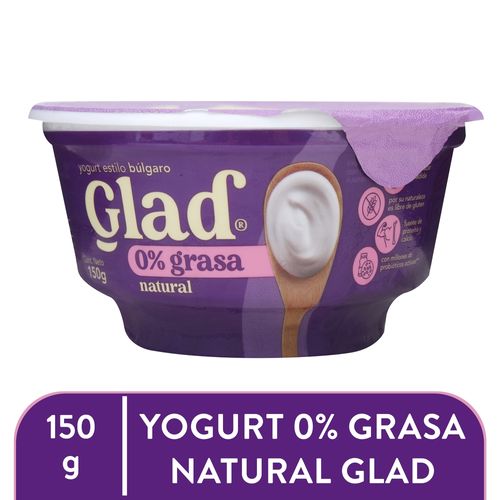 Yogurt Glad natural 0 grasa - 150 g