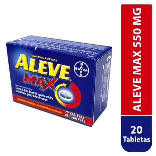Aleve Max 550Mg 20 Comprimidos Disp