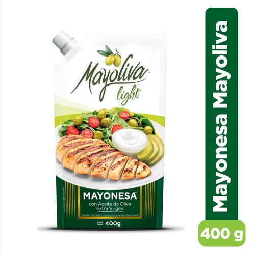 Mayonesa Mayoliva  Light Con Aceite De Oliva Doy Pack - 400 g