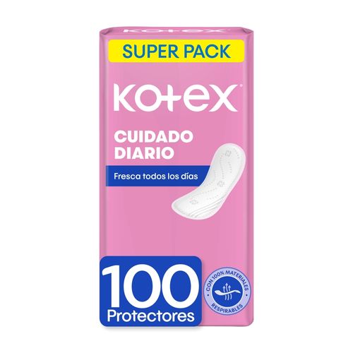 Protectores Kotex Cuidado Diario - 100 Unidades