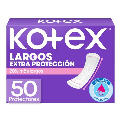Protectores Diarios Kotex Largos - 50 Uds