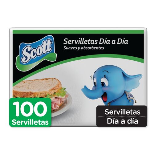Servilletas Scott Blanca - 100 Unidades