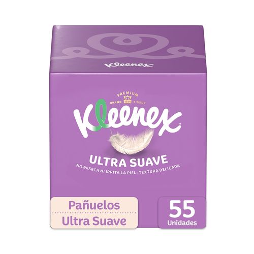 Pañuelos Faciales Kleenex Ultra Suave - 55 Unidades