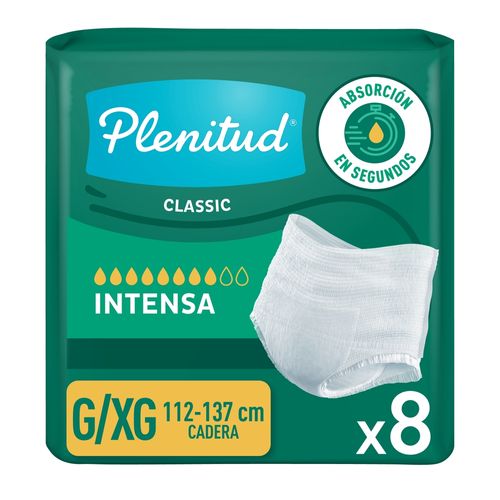 Ropa interior desechable Plenitud classicc pants talla G - 8 Uds