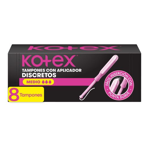 Tampones Kotex con Aplicador Medio Sport - 8 Uds