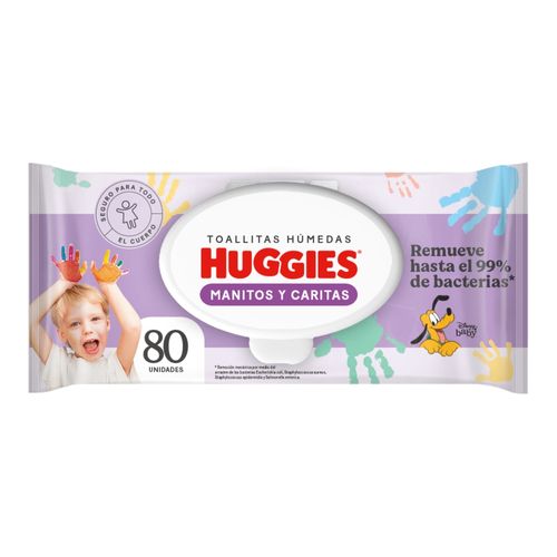 Toallas Húmedas Huggies Manitos & Carita - 80 Unidades