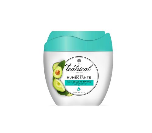 Crema Facial Teatrical Humectante Células Madre y Aguacate - 100 g