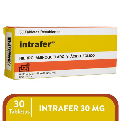 Intrafer 30 Mg X 30 Tabletas