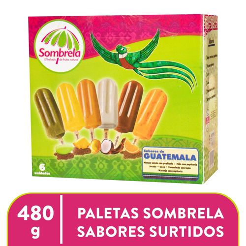 Helado Sombrela Sabores Chapines - 6 Unidades