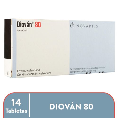 Diovan Novartis 80 Mg 14 Comprimidos