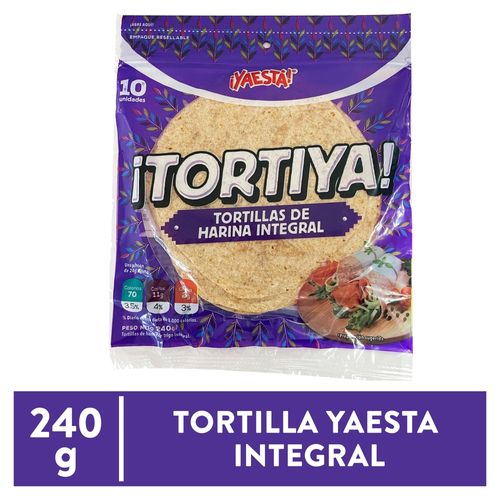 Tortilla YaEstá Integral 10 unidades - 240 g