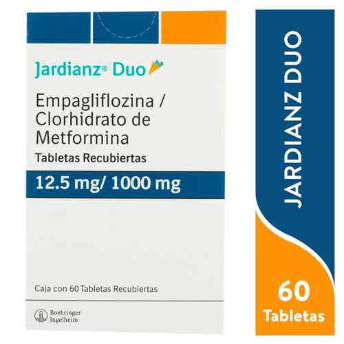 Hipoglicemiante Jardianz Duo 12.5Mg 1000 X 60 Tabletas