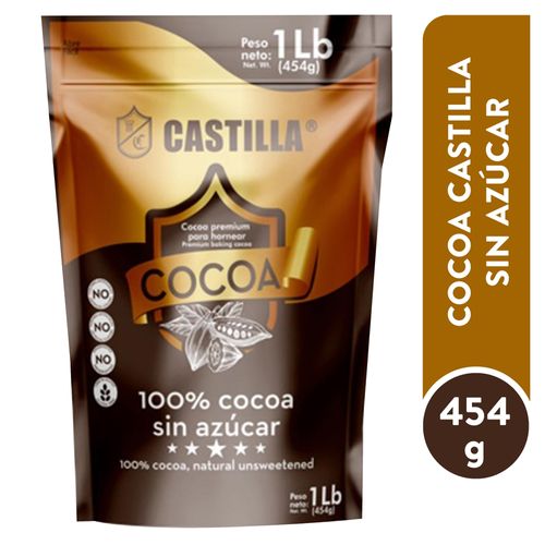 Cocoa Castilla Sin Azúcar Premium - 1Lb