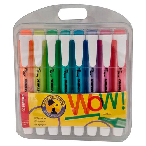 Resaltadores Stabilo swing cool neon - 8 Uds
