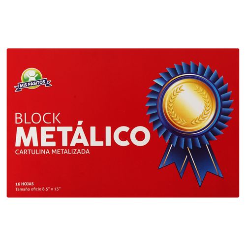 Block Mis Pasitos cartulina metálica - 16 hojas
