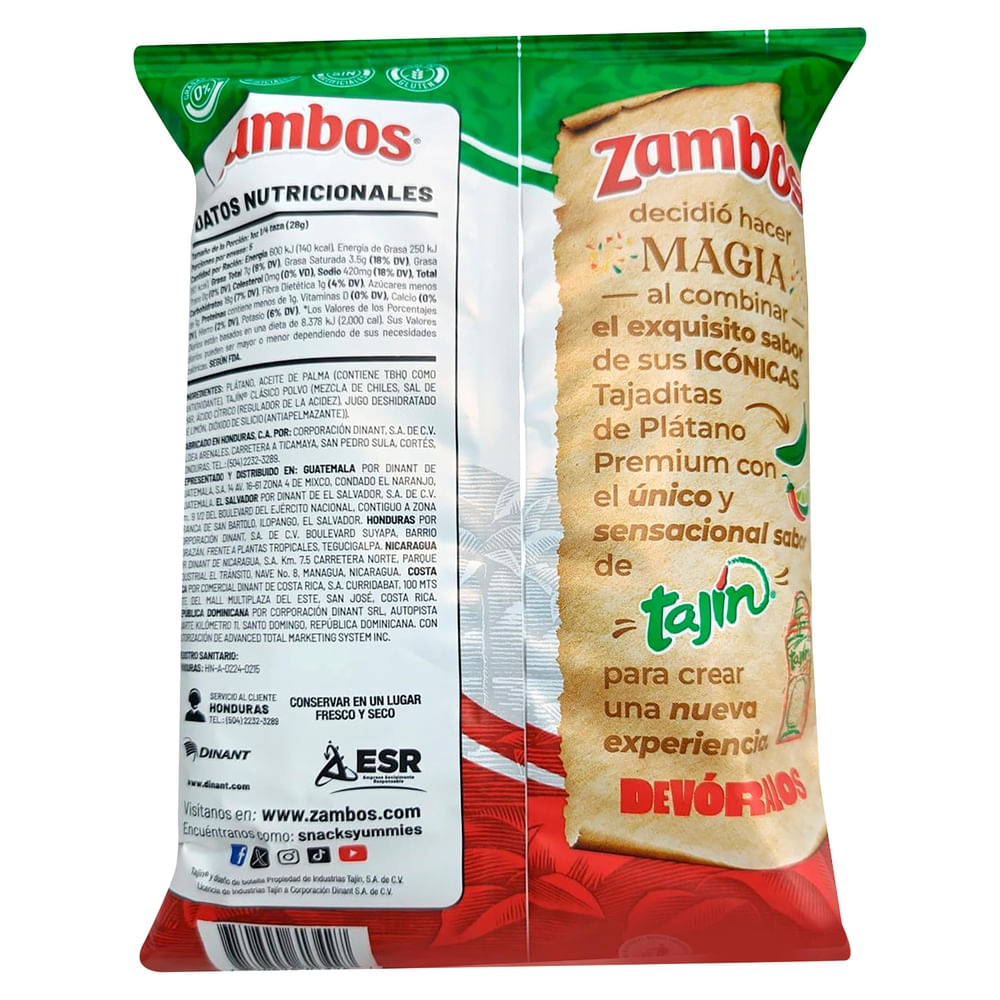 Zambos Platano Con Tajin 70gr - Maxi Despensa | Guatemala