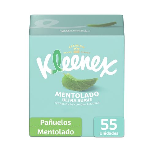 Pañuelos Faciales Kleenex Antigripal Mentolado - 55 Uds