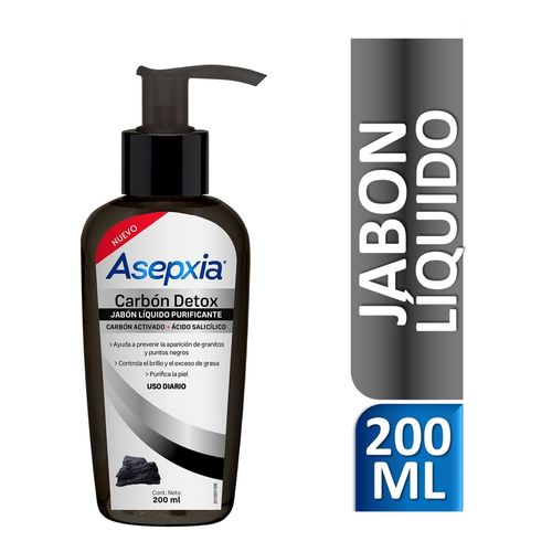 Jabón Asepxia Liquido Carbon - 200ml