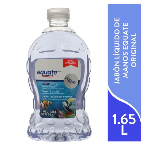 Jabón Líquido Para Manos Marca Equate Clear Repuesto -1650 ml