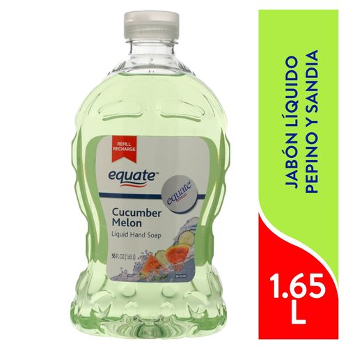 Jabón Líquido Para Manos Marca Equate Líquido Pepino & Melón - 1.65 Lt