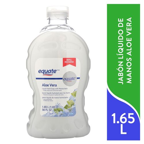 Jabón Líquido Para Manos Marca Equate Aloe Vera Repuesto -1650 ml