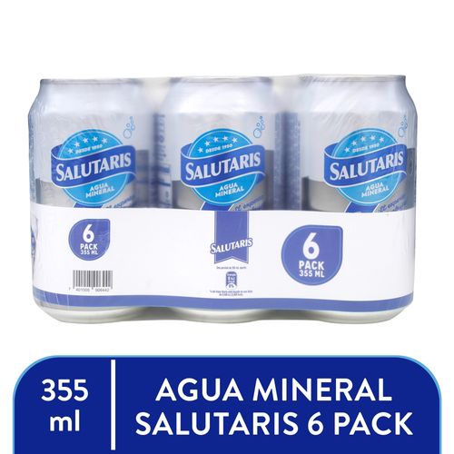 6 Pack Gaseosa Salutaris Lata -355ml