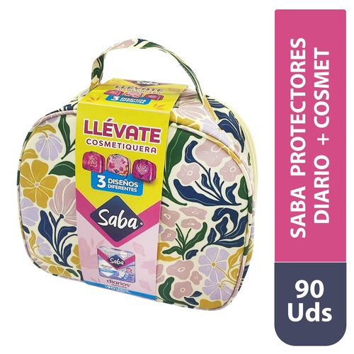 Protectores diarios Saba más cosmetiquera pack - 90 Uds