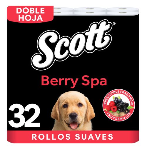 Papel higiénico Scott berry spa rollos - 32 Uds