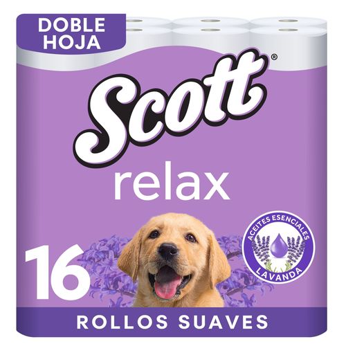 Papel Higiénico Scott Relax Lavanda - 16 Rollos