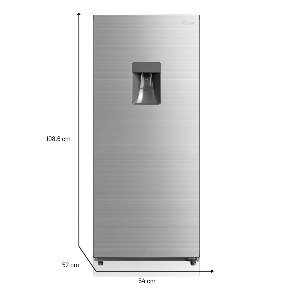 Refrigeradora Oster Defrost OS-DFMI187VD plateada con dispensador 6.6 ...