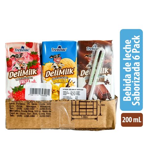 Bebida Delimilk Saborizada 6 Pack - 1200 ml