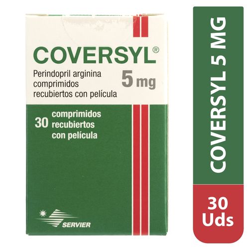 Coversyl 5 mg caja 30 comprimidos - Precio indicado por caja