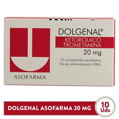 Dolgenal Asofarma 20 Mg X 10 Comprimidos